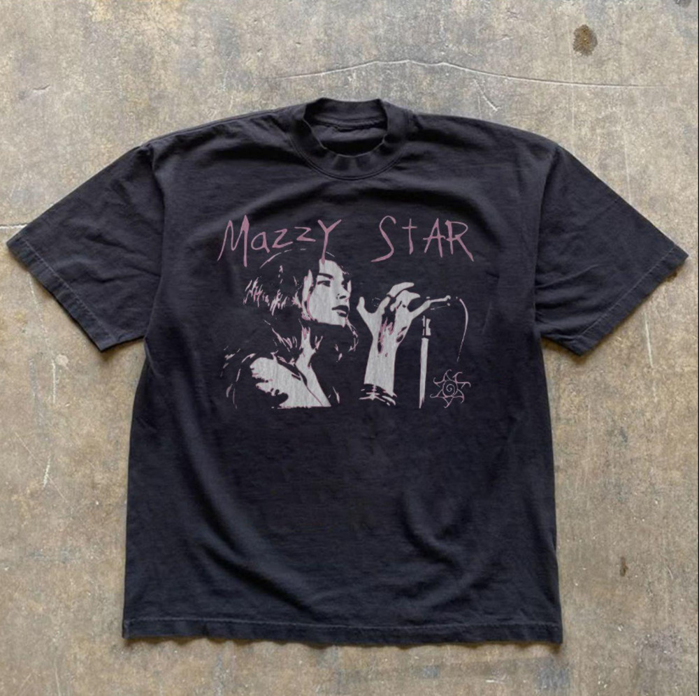 Mazzy Star Hope Sandoval Candle Photo Whimsigoth Black Graphic Band T-Shirt
